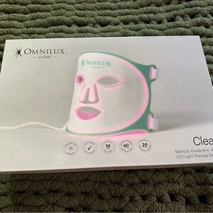 Clear LED Light Therapy Mask - White and Pink